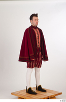  Photos Man in Historical Gothic Suit 1 Ghotic Suit Medieval Clothing Red and White cloak whole body 0004.jpg
